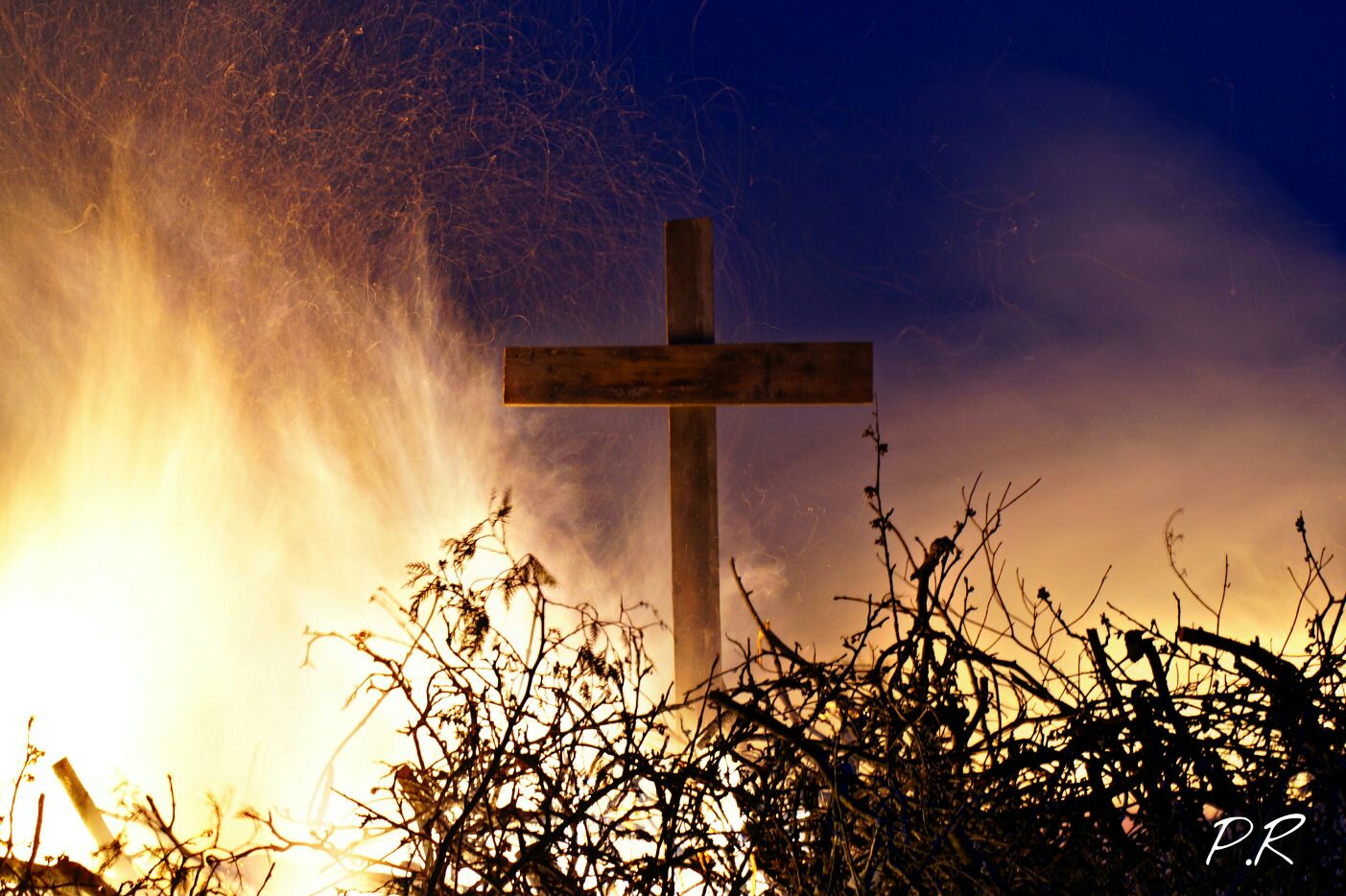 Wessobrunn in Bildern Maifeuer Haid